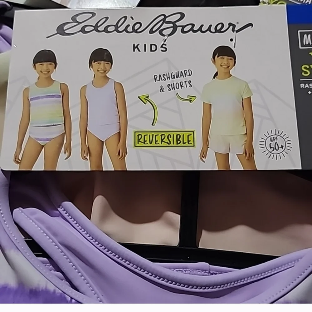 NWT Eddie Bauer 4 piece reversible swim suit/ tankini nwt